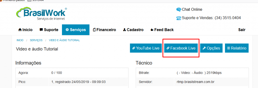 servicos aberto