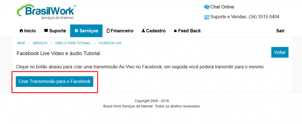 criando a transmissao